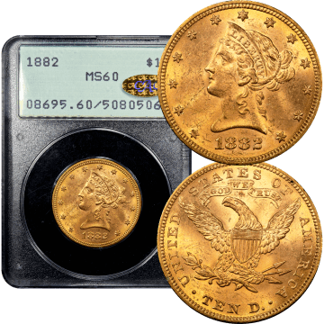 1882 Liberty Gold Eagle ($10) Rattler Composite Image