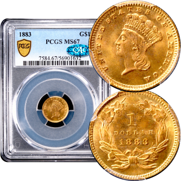 1883 Gold Dollar ($1) Composite Image