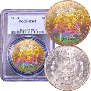 1883-O Morgan Dollar ($1) Rainbow Toner Composite Image