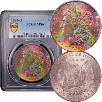 1883-O Morgan Dollar ($1) Rainbow Toner Composite Image
