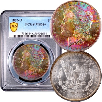 1883-O Morgan Dollar ($1) Rainbow Toner Composite Image
