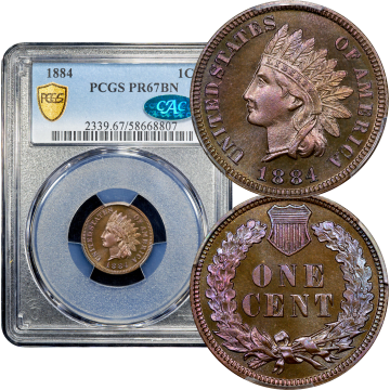 1884 Indian Cent (1c) Composite Image