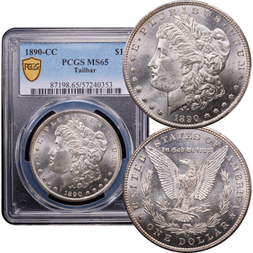 1890-CC Morgan Dollar ($1) Tailbar Composite Image