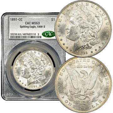 1891-CC Morgan Dollar ($1) VAM 3 Spitting Eagle Composite Image
