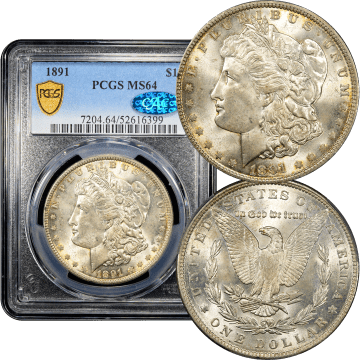 1891 Morgan Dollar ($1) Composite Image