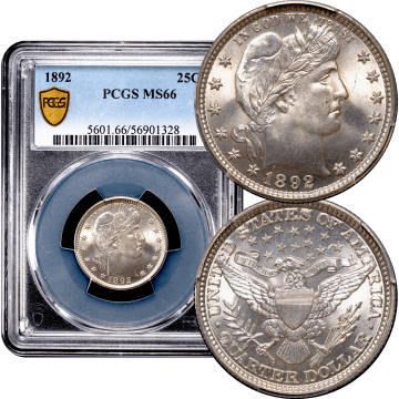 1892 Barber Quarter (25c) Composite Image