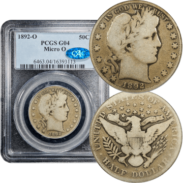 1892-O Barber Half Dollar (50c) Micro O Composite Image
