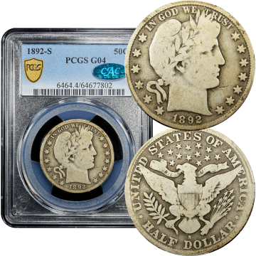 1892-S Barber Half Dollar (50c) Composite Image