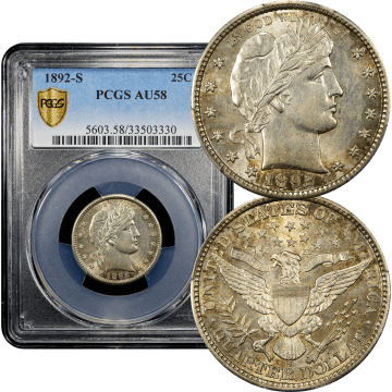 1892-S Barber Quarter (25c) Composite Image