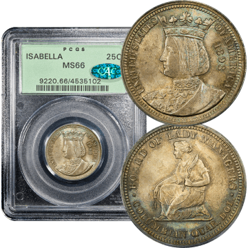 1893 Isabella Commemorative Quarter (25c) OGH Composite Image