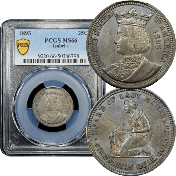 1893 Isabella Quarter (25c) Composite Image
