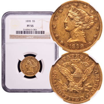 1898 Liberty Gold Half Eagle Composite Image