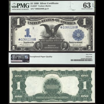 1899 $1 Black Eagle Silver Certificate Composite Image