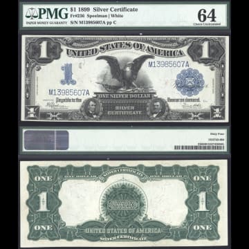1899 $1 Black Eagle Silver Certificate Composite Image