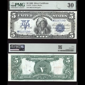 1899 $5 Chief Silver Certificate Composite Image