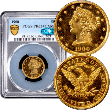 1900 Liberty Gold Half Eagle ($5) Composite Image