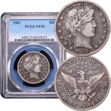 1901 Barber Half Dollar (50c) Composite Image