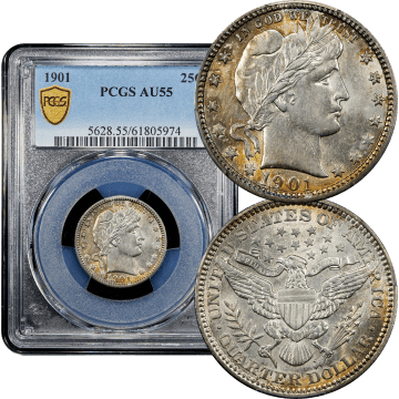 1901 Barber Quarter (25c) Composite Image