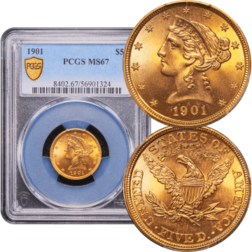 1901 Liberty Gold Half Eagle ($5) Composite Image
