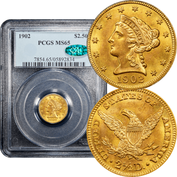 1902 Liberty Gold Quarter Eagle ($2.50) Composite Image