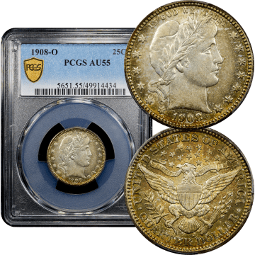 1908-O Barber Quarter (25c) Composite Image