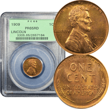 1909 Lincoln Cent (1c) OGH Composite Image