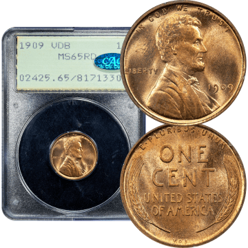 1909 VDB Lincoln Cent (1c) Rattler Composite Image