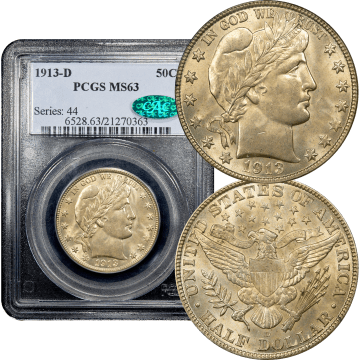 1913-D Barber Half Dollar (50c) Composite Image