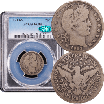 1913-S Barber Quarter (25c) Composite Image