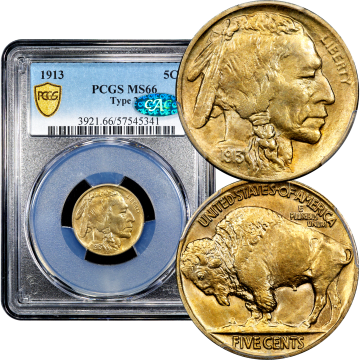 1913 Type 2 Buffalo Nickel (5c) Composite Image