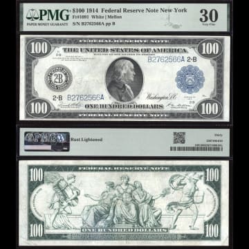 1914 $100 Federal Reserve Note Composite Image
