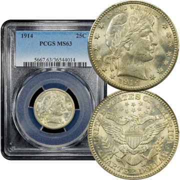 1914 Barber Quarter (25c) Composite Image