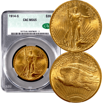 1914-S Saint-Gaudens Gold Double Eagle ($20) Composite Image