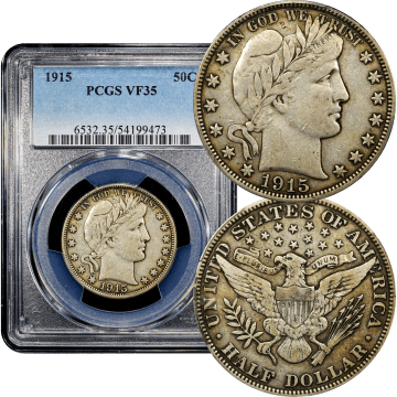 1915 Barber Half Dollar (50c) Composite Image