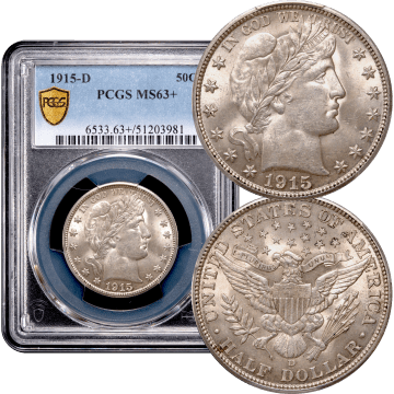 1915-D Barber Half Dollar (50c) Composite Image