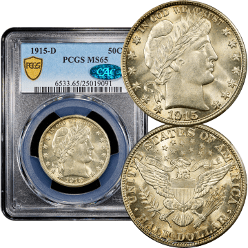 1915-D Barber Half Dollar (50c) Composite Image