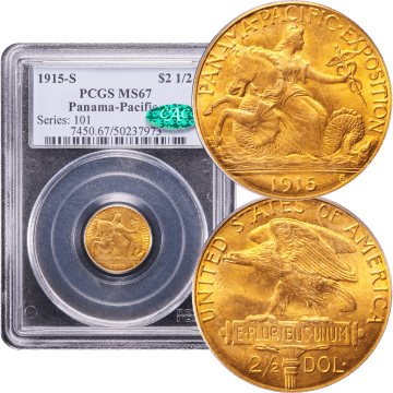 1915-S Panama-Pacific Commem Gold Quarter Eagle ($2.50) Composite Image