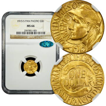1915-S Panama-Pacific Commemorative Gold Dollar ($1) Composite Image