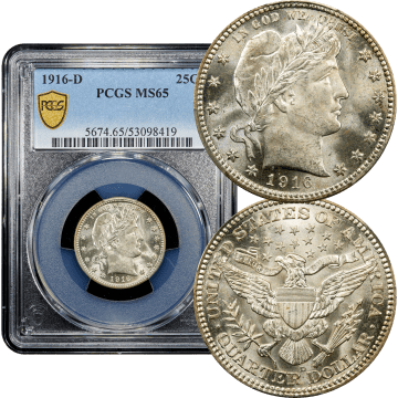 1916-D Barber Quarter (25c) Composite Image