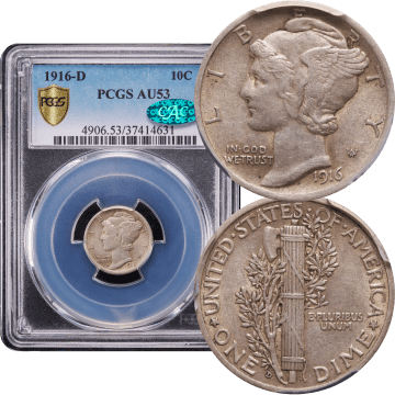 1916-D Mercury Dime (10c) Composite Image