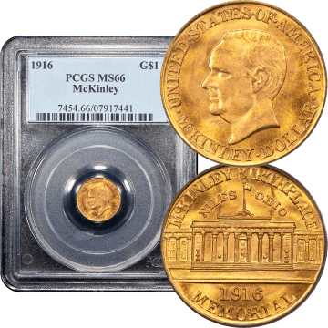 1916 McKinley Commemorative Gold Dollar (G$1) Composite Image