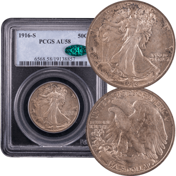 1916-S Walking Liberty Half Dollar (50c) Composite Image