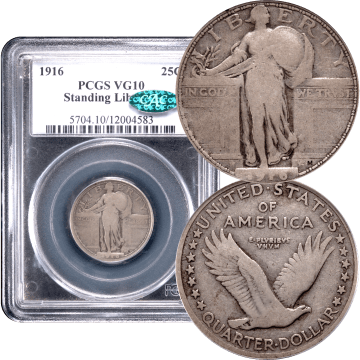 1916 Standing Liberty Quarter (25c) Composite Image