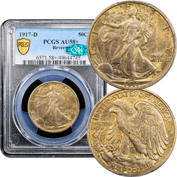 1917-D Reverse Walking Liberty Half Dollar (50c) Composite Image