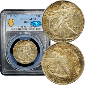 1917-D Reverse Walking Liberty Half Dollar (50c) Composite Image