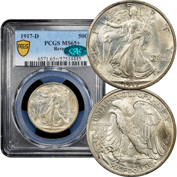 1917-D Reverse Walking Liberty Half Dollar (50c) Composite Image