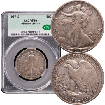 1917-S Obverse Walking Liberty Half Dollar (50c) Composite Image