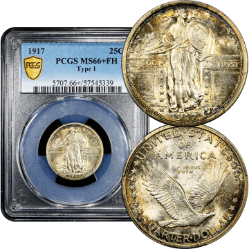 1917 Type 1 Standing Liberty Quarter (25c) Composite Image