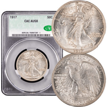 1917 Walking Liberty Half Dollar (50c) Composite Image