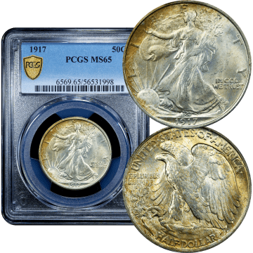 1917 Walking Liberty Half Dollar (50c) Composite Image